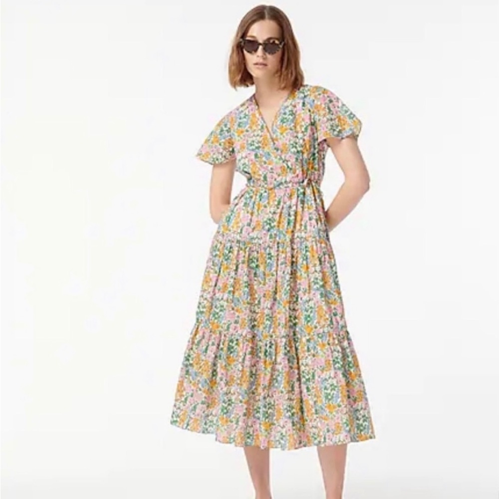 J. crew. Faux Wrap Dress in Liberty.